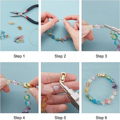 8 Sets 2 Style Brass Fold Over Clasps KK-FH0002-20-1