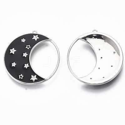 Brass Micro Pave Cubic Zirconia Pendants KK-R130-036-01P-NF-1