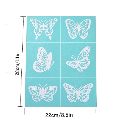 2Pcs Self-Adhesive Silk Screen Printing Stencil DIY-OC0008-013-1
