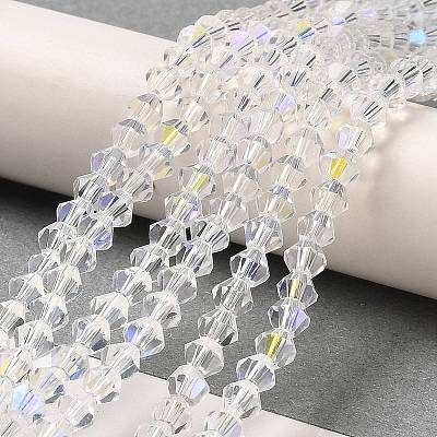 Transparent Electroplate Glass Beads Strands EGLA-A039-T2mm-L13-1