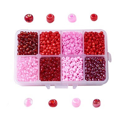 1 Box Mixed 6/0 Glass Seed Beads Round  Loose Spacer Beads SEED-X0050-4mm-03-1