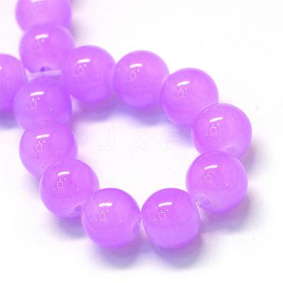 Baking Paint Imitation Jade Glass Round Bead Strands DGLA-Q021-10mm-44-1
