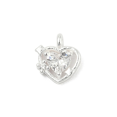 925 Sterling Silver Micro Pave Cubic Zirconia Pendants STER-Q002-02A-1