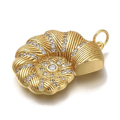 Rack Plating Brass Micro Pave Cubic Zirconia Pendants KK-I720-58G-1