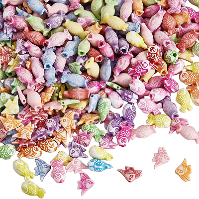 450Pcs 3 Styles Craft Style Acrylic Beads MACR-PA0001-18-1