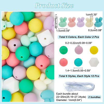 Easter Themed DIY Nursing Necklace Making Kit DIY-NB0009-60-1