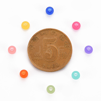 Frosted Transparent Acrylic Beads X-MACR-S371-11A-1