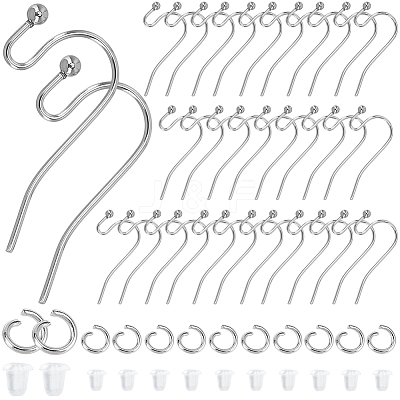 300Pcs 304 Stainless Steel Earring Hooks DIY-SP0001-04-1