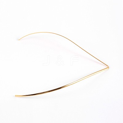PVD Vacuum Plating 201 Stainless Steel Torque Necklace Making STAS-P079-02G-1