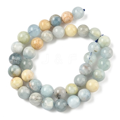 Natural Aquamarine Beads Strands G-D327-A01-10mm-1