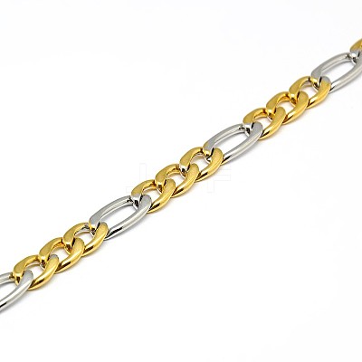 Fashionable Matte 304 Stainless Steel Figaro Chain Necklaces for Men STAS-A028-N016C-1