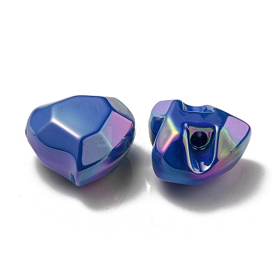 UV Plating Rainbow Iridescent Acrylic Beads OACR-P010-03D-1