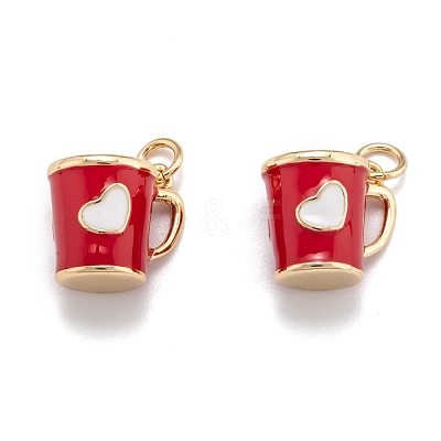 Brass Enamel Charms KK-P196-A-1