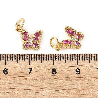 SHEGRACE Brass Micro Pave Cubic Zirconia Charms XGRQ5K081-628G-F-1