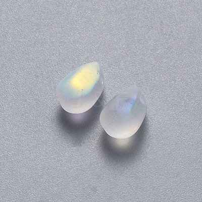 Transparent Spray Painted Glass Charms GLAA-R211-03-C02-1