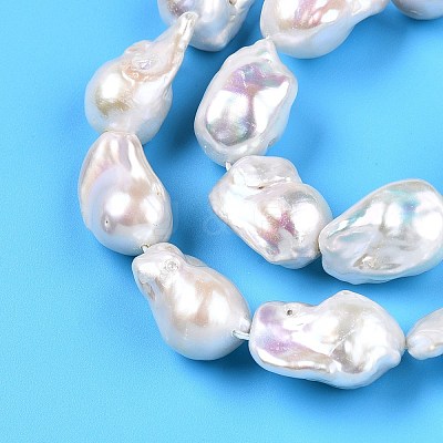 Natural Baroque Pearl Keshi Pearl Beads Strands PEAR-S019-05C-1