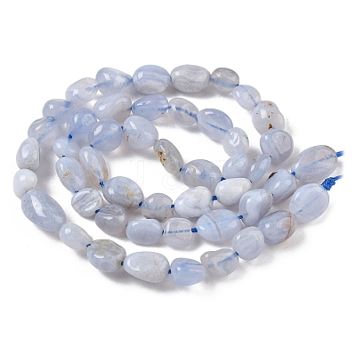 Natural Blue Lace Agate Beads Strands G-E483-62A-1