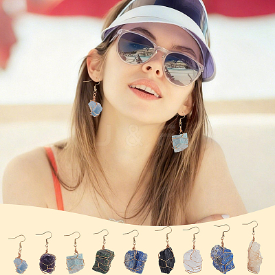 9 Pairs 316 Surgical Stainless Steel Dangle Earrings EJEW-GA00005-02-1