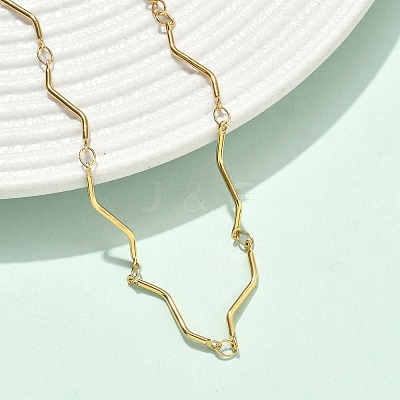 Twisted 304 Stainless Steel Bar Link Chains Bracelets for Women BJEW-D456-04G-1