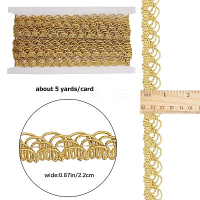 Wavy Metallic Polyester Ribbon OCOR-WH0077-56B-1