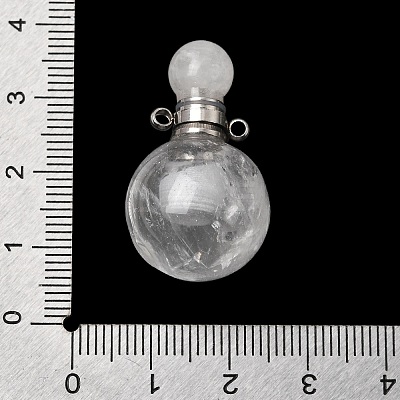 Natural Quartz Crystal Perfume Bottle Pendants GG-CBA7610-02P-06-1