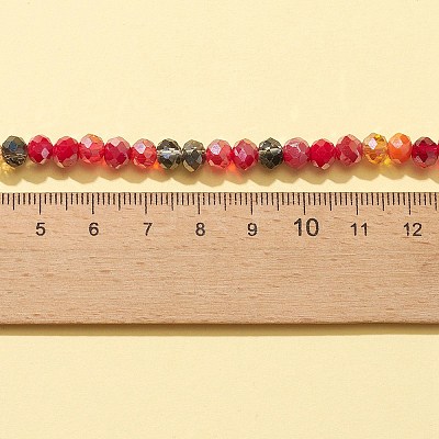 5 Strands 5 Colors Electroplate Glass Beads Strands EGLA-FS0001-31-1