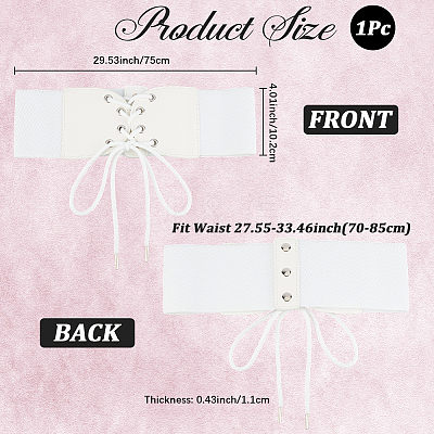 1Pc Imitation Leather Stretch Knot Waist Belts for Women AJEW-CL0002-91A-1