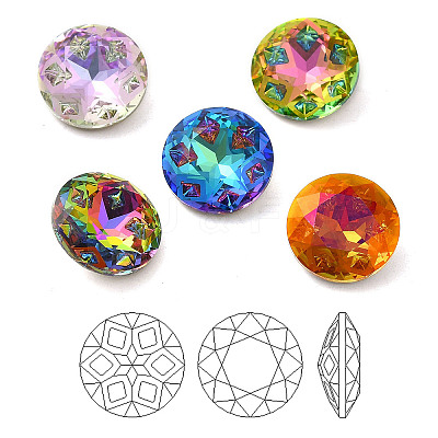 K9 Glass Rhinestone Cabochons RGLA-P036-01A-M-1