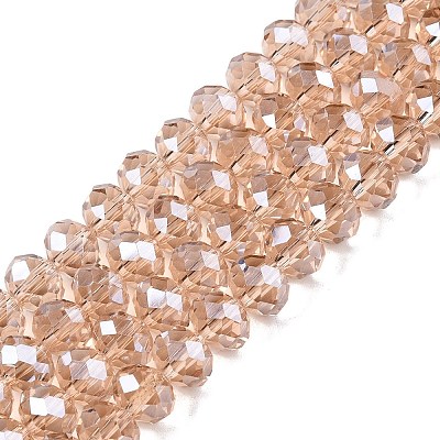 Electroplate Glass Beads Strands X-EGLA-A044-T8mm-A20-1