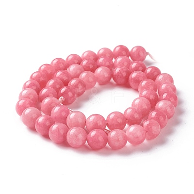 Dyed Natural White Jade Imitation Beads Strands G-I299-F-6mm-1