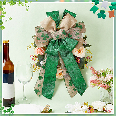 Big Polyester Packaging Ribbon Bows FIND-WH0126-09B-1