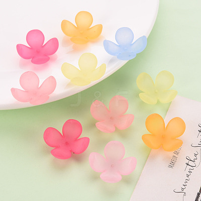 Frosted Acrylic Bead Caps MACR-S371-06A-1