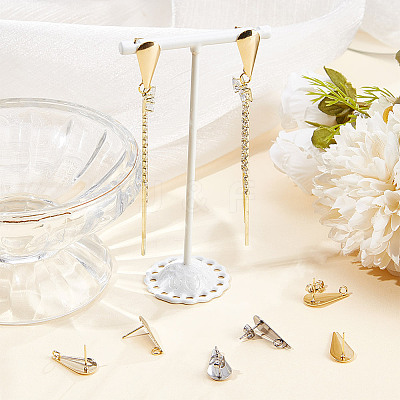 304 Stainless Steel Stud Earring Findings STAS-UN0003-10-1
