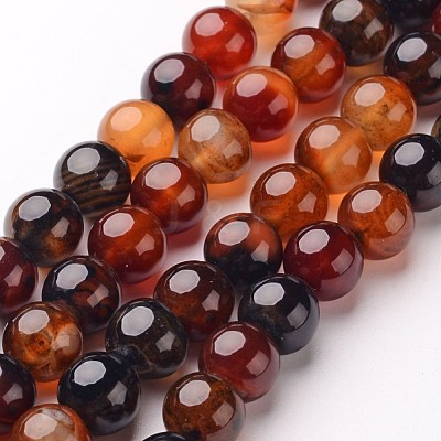 Natural Agate Beads Strands G-D845-02-8mm-1