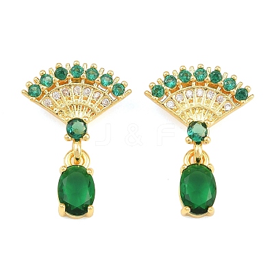 Brass Micro Pave Cubic Zirconia Pendants KK-K340-53G-1