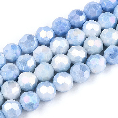 Anti-Tarnish Electroplate Glass Beads Strands EGLA-T021-10mm-15-09-1