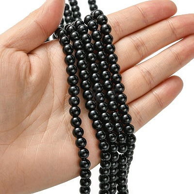 Eco-Friendly Dyed Glass Pearl Round Beads Strands X-HY-A002-6mm-RB080-1