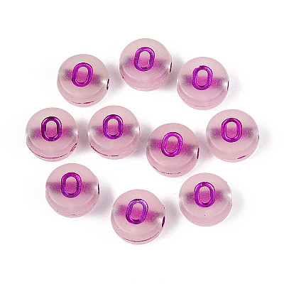 Luminous Frosted Acrylic Beads FACR-T008-02O-1
