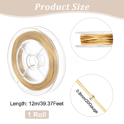 Copper Wire for Jewelry Craft Making CWIR-WH0016-04-1