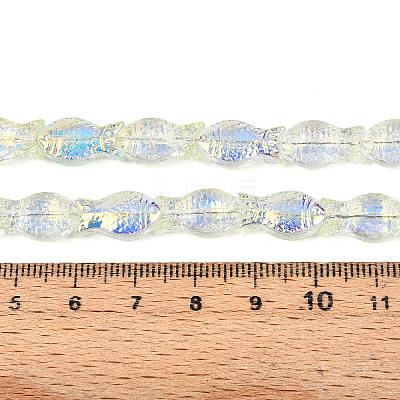 Transparency Electroplate Glass Beads Strands GLAA-T023-40A-07-1