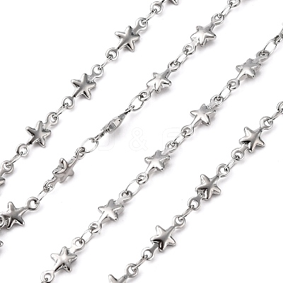 Non-Tarnish 3.28 Feet 304 Stainless Steel Link Chains X-CHS-K001-40-1