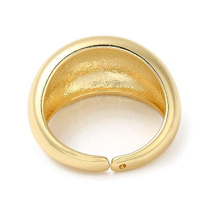 Rack Plating Brass Blank Dome Open Cuff Rings X-RJEW-E290-02G-1