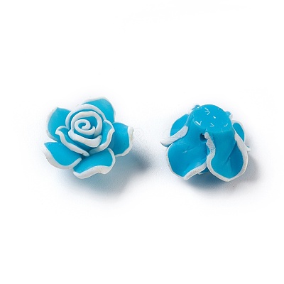 Handmade Flower Polymer Clay Cabochons CLAY-MSMC003-01-1