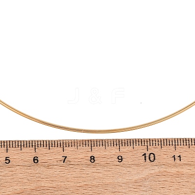 1.5MM 201 Stainless Steel Wire Choker Necklace NJEW-Z098-02G-1