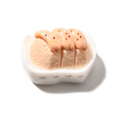 Opaque Resin Cabochons CRES-U004-01F-1
