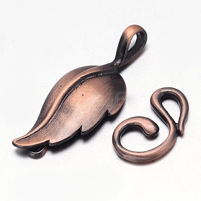 Brass Hook Clasps KK-L116-02R-NF-1