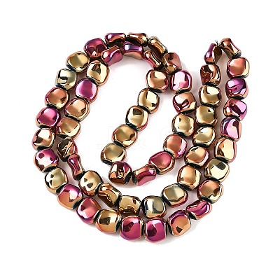Electroplate Glass Beads Strands EGLA-N012-07O-1