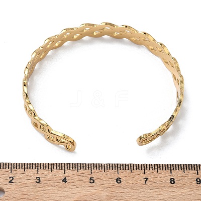 304 Stainless Steel Cuff Bangles for Women BJEW-A160-04G-1