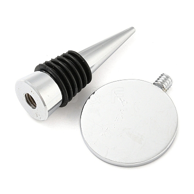 Alloy Wine Bottle Stopper Cabochon Settings LS-AJEW-Z016-02B-P-1