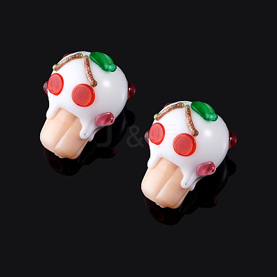 2Pcs Handmade Lampwork Bumpy Beads LAMP-TA0002-51A-1